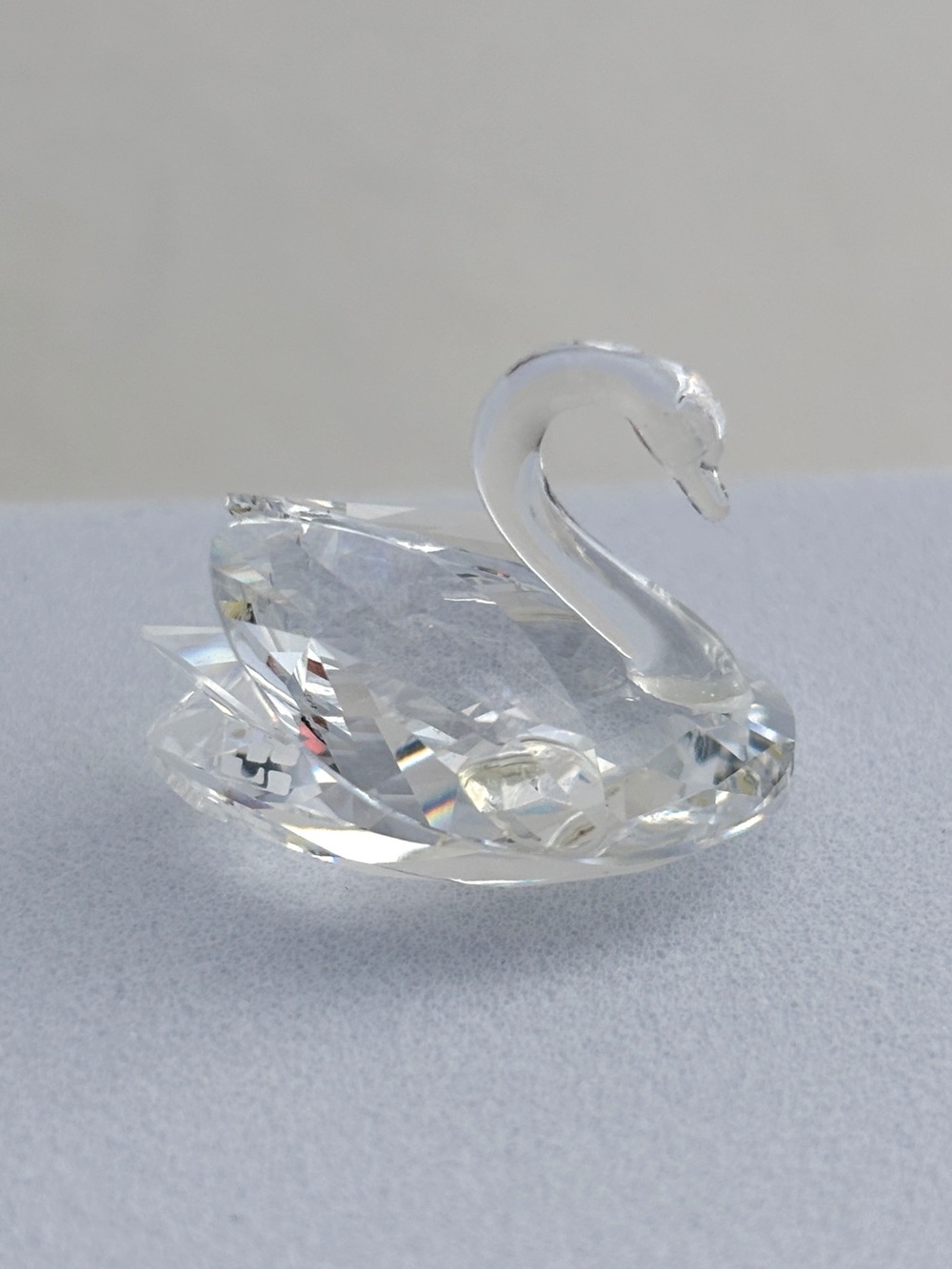Vintage Swarovski Silver Crystal Mini Swan Figurine #7658 NR 027